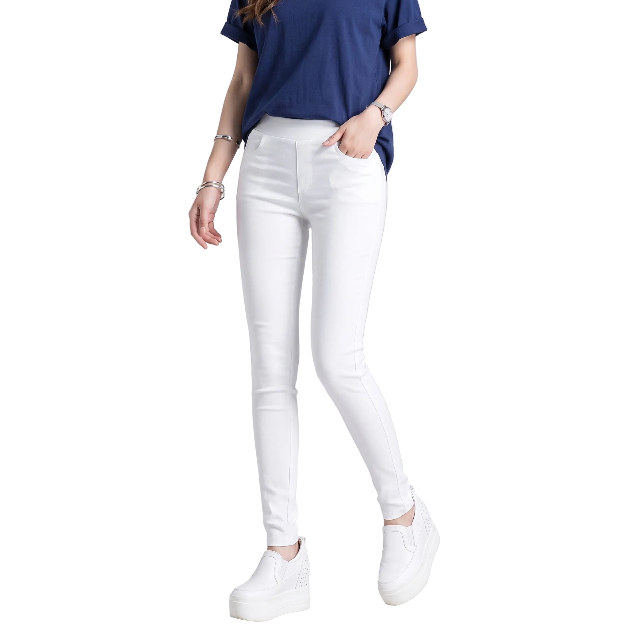 Pure Stretch White Skinny Pants