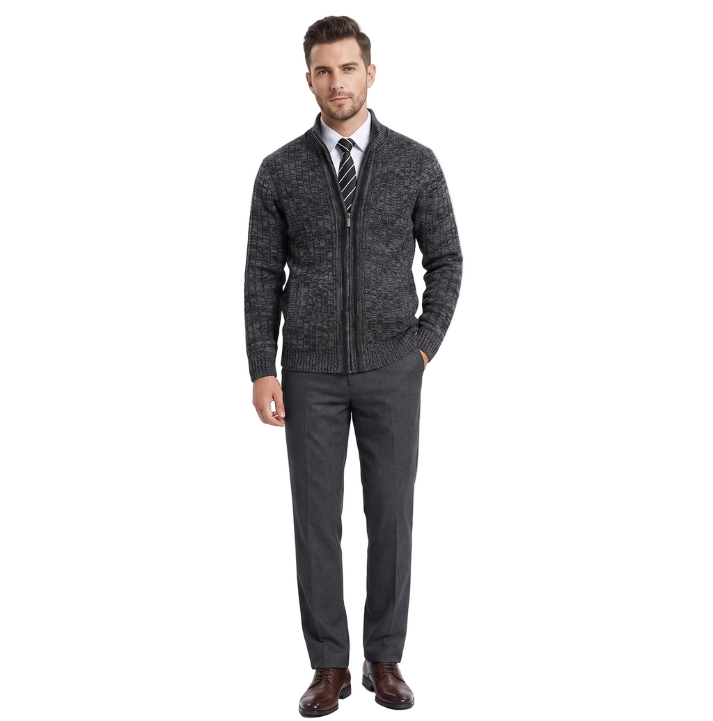 Men's Slim Fit Zip-Up Cardigan Sweater