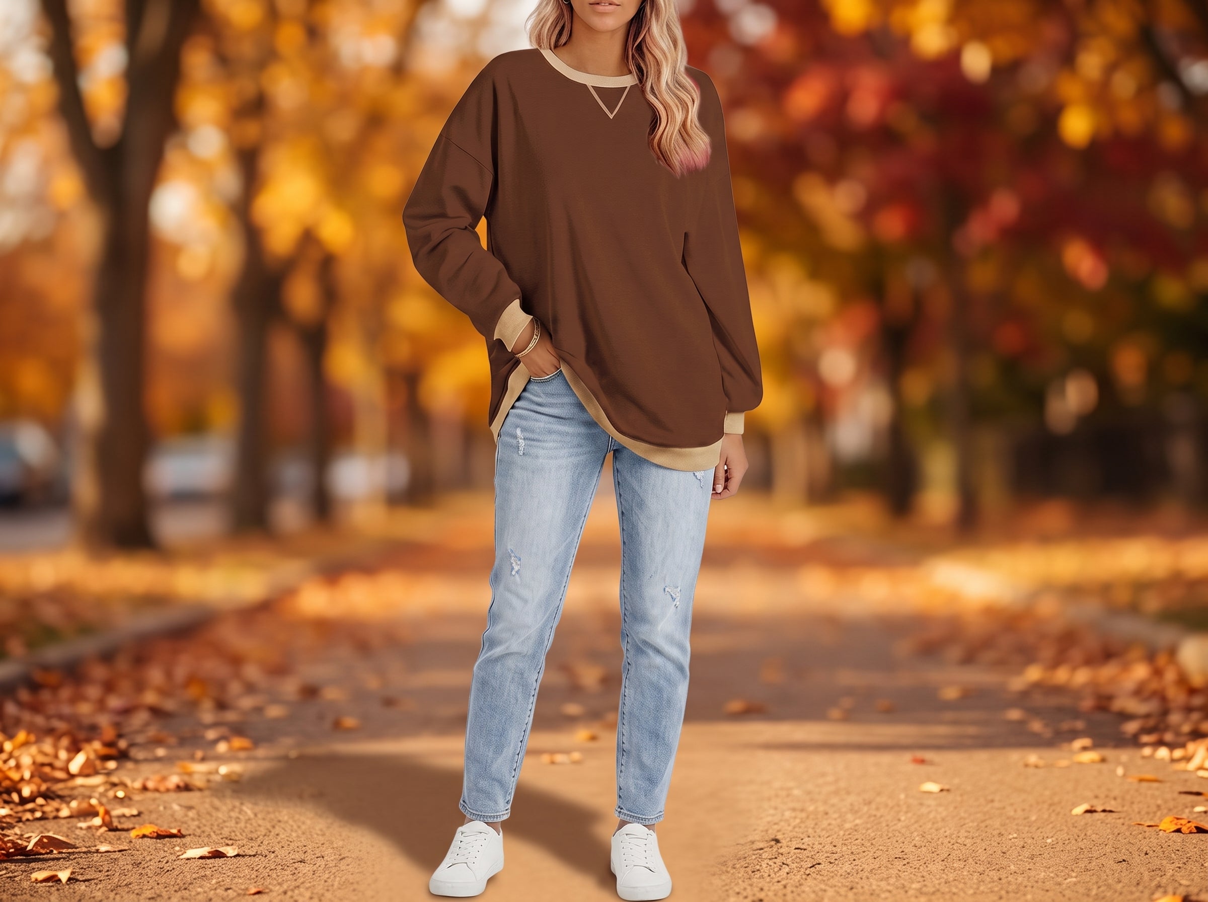 Mocha Comfort Oversized Sweatshirt