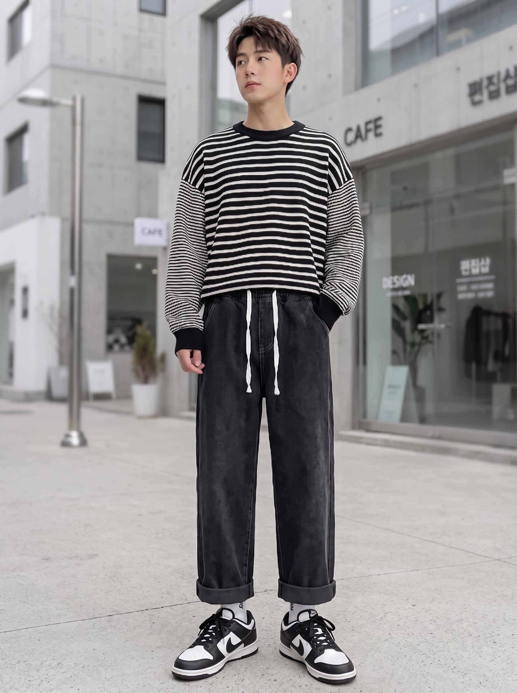 Midnight Wide Baggy Black Jeans