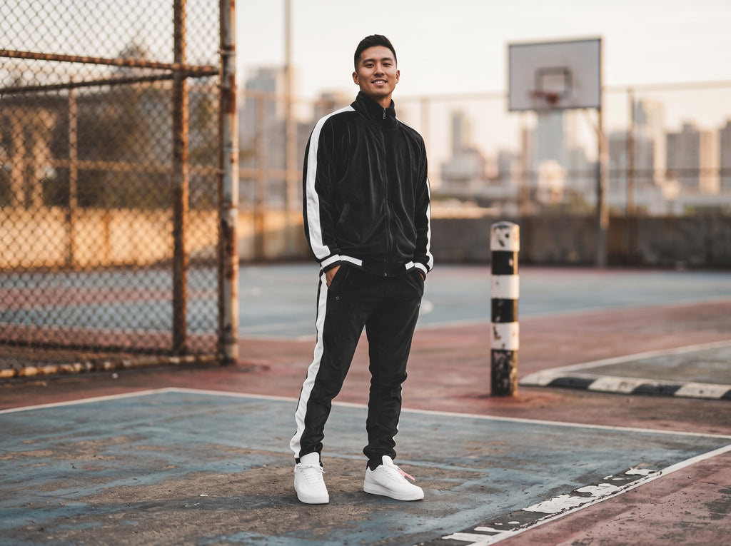 Blackline Velour Tracksuit Set