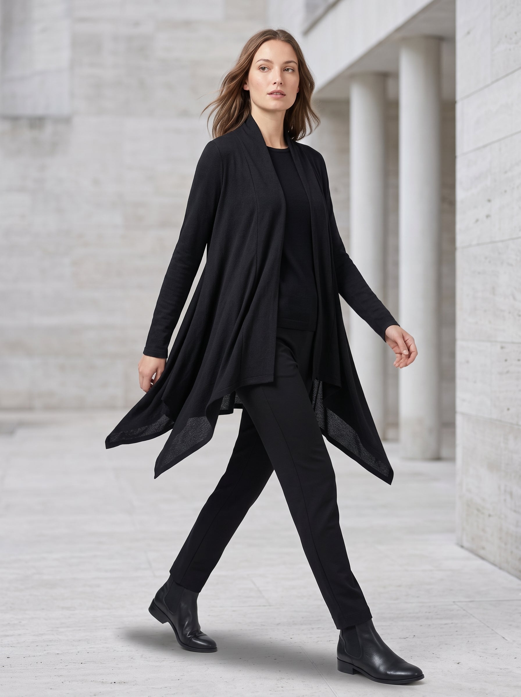 Graceful Drape Waterfall Cardigan